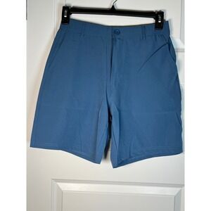 Real Essentials Mens Blue Performance Golf Shorts Size Small Stretch Activewear